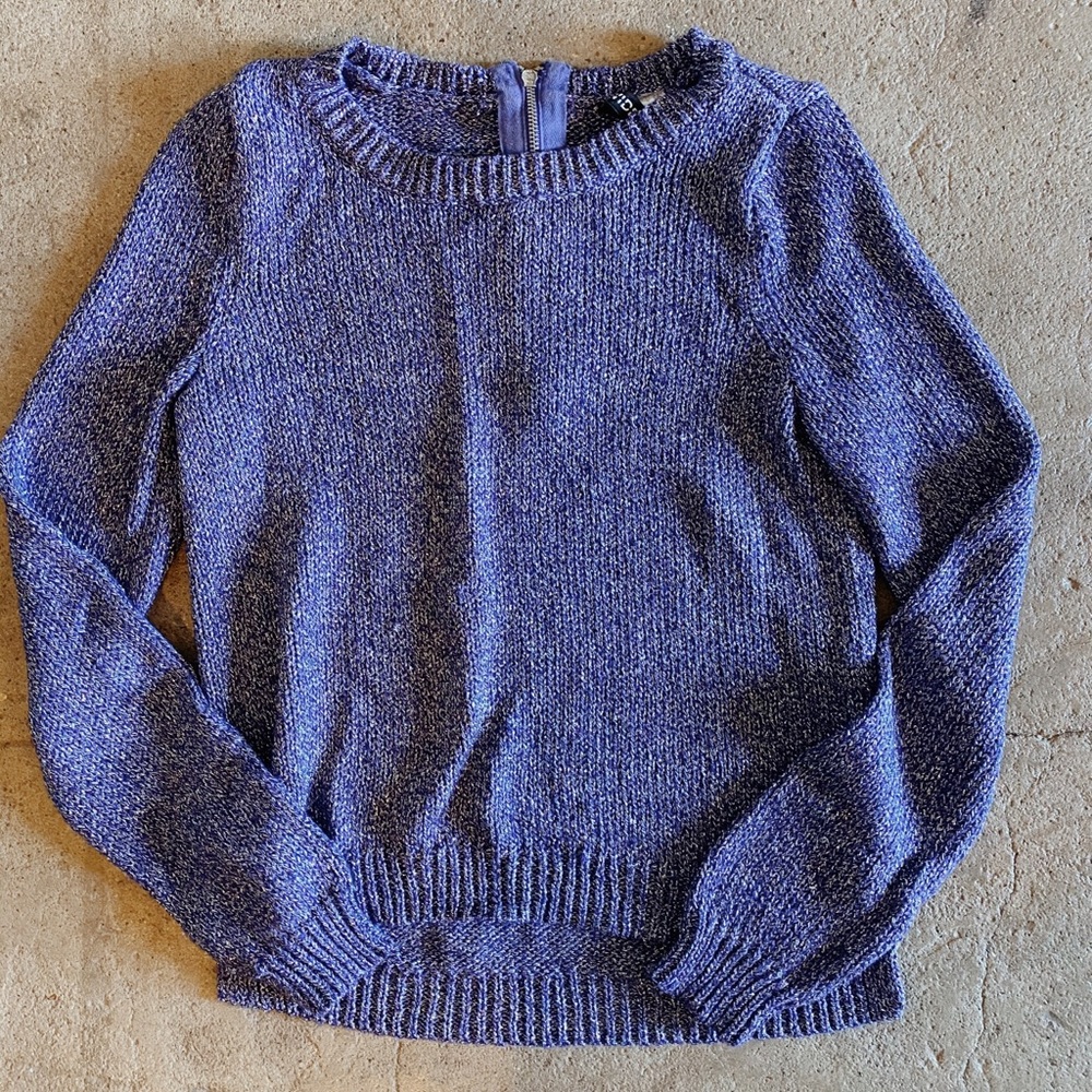 Shimmery purple sweater